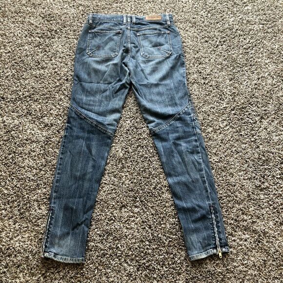 ALLEN B. by Allen Schwartz Jeans 6 Blue Mid Rise Retro Vintage Ankle Zip - Picture 2 of 13